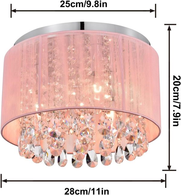 Elegant Crystal Ceiling Chandelier for Modern Flush Mount Lighting 2