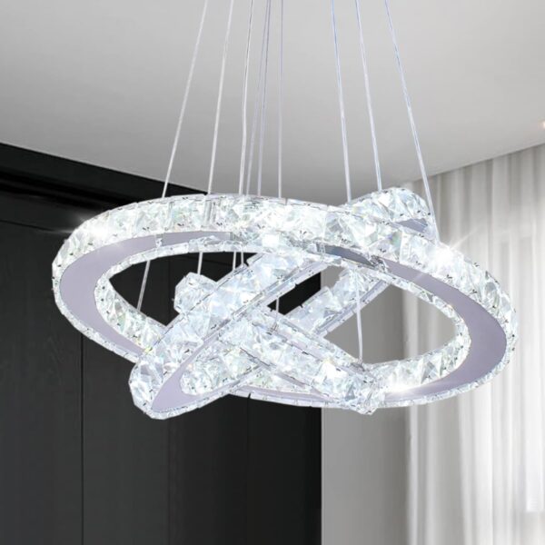 LED Chandelier with Crystal Ceiling Elegance any spaces