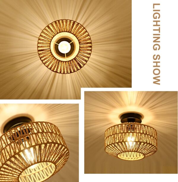 Rattan Chandelier Elegant Natural Lighting Design 4