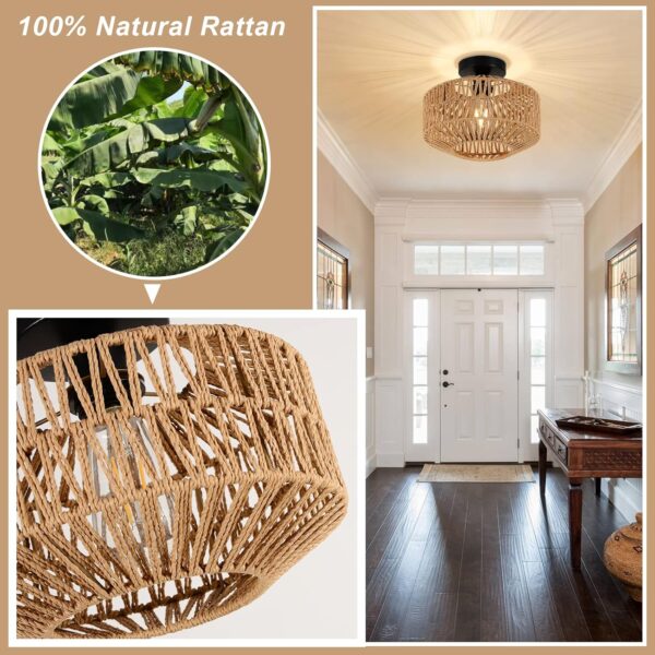 Rattan Chandelier Elegant Natural Lighting Design 5