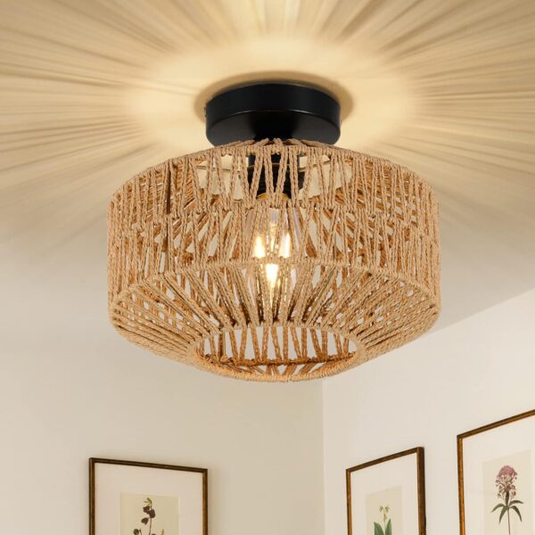 Rattan Chandelier Elegant Natural Lighting Design