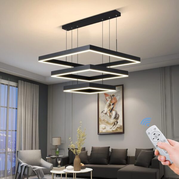 Sleek Dimmable LED Chandelier Light Fixture